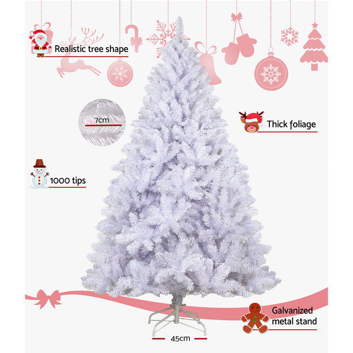 White Christmas Tree Xmas Decorations Home Decor 2.1M 7FT